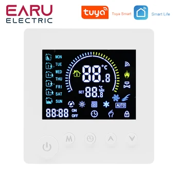SASHA WiFi Термостат Регулатор на температурата Водна Електрическа подово отопление TRV AC90V-240V 3A 16A Цифров LCD дисплей монтиран на стената