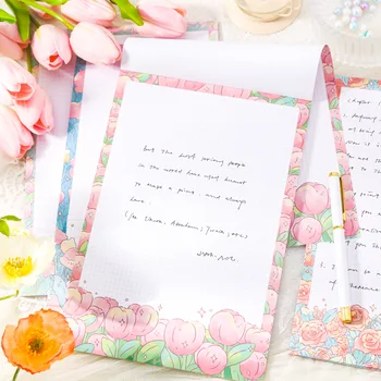 Серия Paper Mist Flower Room проста клетчатая тетрадка за студентски бележки на хартия