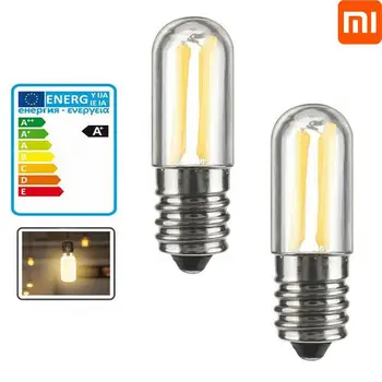 XIAOMI Mini E14 LED лампи с нажежаема Жичка за хладилник с фризер КОЧАН с регулируема яркост 1 W, 2 W, 3 W, Лампи топло/студено бял цвят, осветление