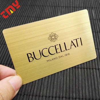 Изработена по поръчка, Метални визитка, луксозен печат върху визитната картичка от златно фолио