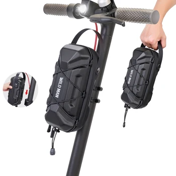Чанта на рамката за самокатов обем 2 л, водоустойчива чанта от EVA с твърд корпус, Светоотражающая стабилна чанта с голям капацитет за електрически скутер, мотоциклет