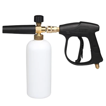 Бутилка за пяна под високо налягане 4350PSI пистолет за сапунена пяна за автомивка Регулируем вентилатор за подаване на снежна пяна мед за домашна измиване на колата