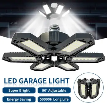 Деформируемый led Лампа за Гараж с 6 Остриета E27/E26, Регулируема Тавана Лампа за Магазин, Професионални Складови Вентилаторните Лампи