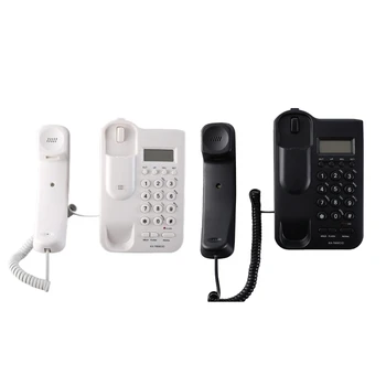 Кабелен телефон 896F Стационарен Телефон Стационарни телефони с голям бутон и функцията за идентификация на обаждащия се на рецепцията на Дома на Хотела