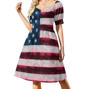 Рокля с флага на САЩ, елегантни вечерни рокли за жени 2023, летни рокли за жените 2023
