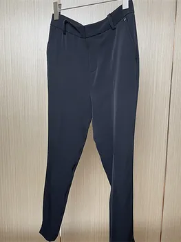 Цена на разпродажба на Дамски Костюмные Панталони от Триацетата с висока Талия, Обикновена Прости Панталони с дължина до глезена за OL