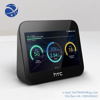 Юн Yi5,0-Инчов сензорен екран е Отключен HT C Smart HUD US Band N41 Мобилен WiFi Рутер Cat20 7660 mah Батерия N78 5G ModemCordless dr