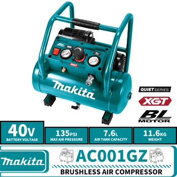 Makita AC001GZ Бесщеточный Безжичен Въздушен компресор XGT 40V, Литиеви Електроинструменти