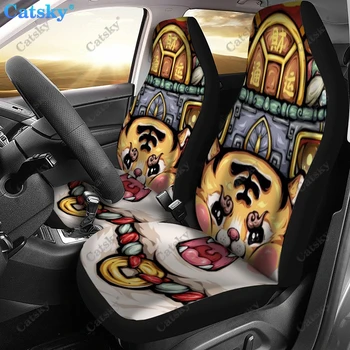 Модни автомобилни седалките в китайски стил с графити, 2 бр., индивидуални универсални калъфи за автомобилни седалки с модели
