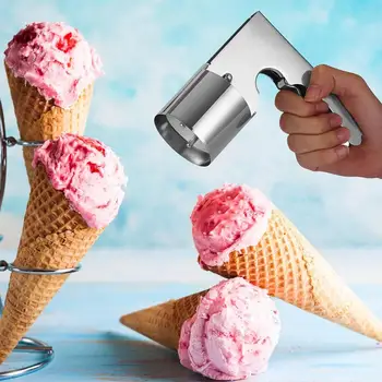 Лъжичка за сладолед, Цилиндрични Лъжичка За сладолед С спусъка Инструмент за приготвяне на топки сладолед с Голям Капацитет Домашен Инструмент за подаване на сладолед 