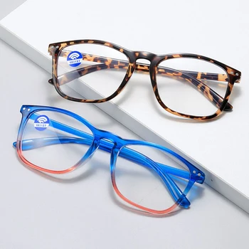 Нов Модерен Офис Очила с Защита от Синя Светлина за Жените И Мъжете, Желеобразного Цвят, Очила с Големи Рамки, Блокер Сини Лъчи, Очила за Компютърни Игри