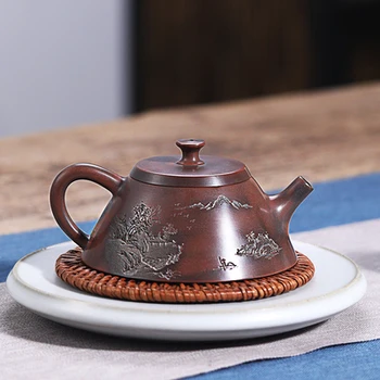 Чайник Nixing Tao, филтър за кана, чайник, ръчна изработка, дърворезба, Никсинская глина, персонализирани подаръци, автентичен чайник theiere