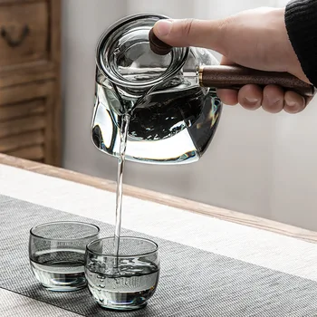 Стъклен чайник Mufeng в японски стил, огнеупорни домакински висока филтър, чай набор за приготвяне на чай