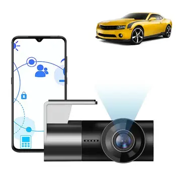 Автомобилна камера 1080P, камера за движение на автомобили, Рецепционист, Wi-Fi, Запис за нощно виждане, Паркинг монитор 170 градуса