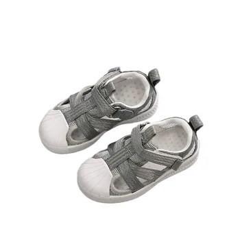 лятна нова детски обувки с кухи пръсти, за момчета и момичета, сандали с остри пръсти, детски дишащи полусапожки с изравняват повърхността