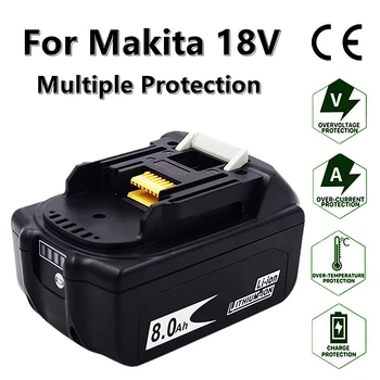 18V Makita BL1830 BL1840 BL185 Използва най-новата версия на литиево-йонна акумулаторна батерия 18V 8ah 18V DC18RC DC18RF Li-ion CE