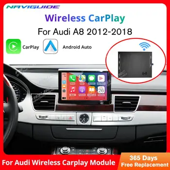 Безжична автоматичен интерфейс на Apple CarPlay Android за Audi A8 2012-2018, с функции за възпроизвеждане в колата AirPlay Mirror Линк