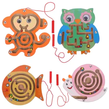 Играчки за момчета, мъниста, Детски Дървени Подвижни мультяшные креативни играчки за малки деца