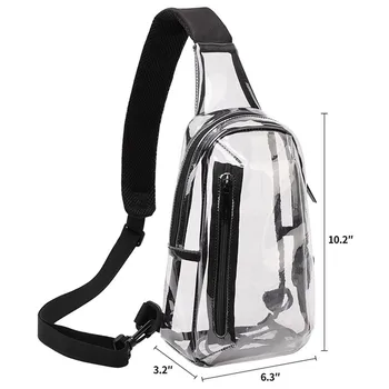 Регулируема Поясная Симпатична чанта с USB зареждане, Прозрачна поясная чанта-портфейл, Прозрачна чанта-раница, Спортен сак за жени, на Голяма пътна чанта
