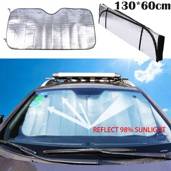 1БР 130*60 см Кола Прозорец на Предното Стъкло на сенника Сгъваема Покриване на Предното Стъкло Протектор Щит с Козирка Блок Анти-UV Автоаксесоари