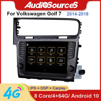 Интелигентна Система за Захранване за Кола и GPS Навигация за Кола Радио Мултимедия Видео плейър, Стерео 9 Инча Android 10 За VW Golf 7 2014-2018