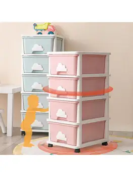 Кутия за съхранение на детски играчки, Детски шкаф, Органайзер, Шкаф за съхранение на Дрехи, Пластмасов Шкаф