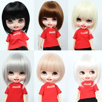 За кукла Blythe Little Doll Перука Бобо Колекция къса коса Косата 25-27,5 см Главата на куклата