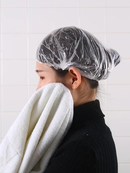 Еднократна шапка за душ, Женски водоустойчив прическа, вана за къпане, Боядисване на коса, за възрастни, Отопление сгъстено Кухненски капачки за обществените поръчки, Калъф за коса