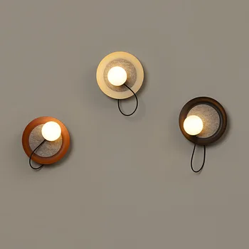 Модерен минималистичен кръг, с монтиран на стената лампа за декорация на дома; Осветление в спалнята; нощно шкафче; Дизайн на всекидневната, с монтиран на стената лампа