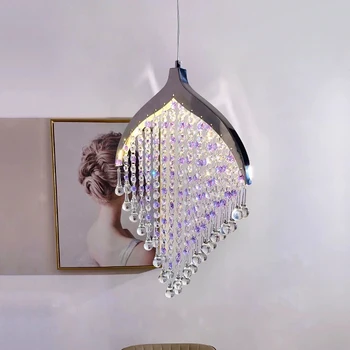 Дизайнерски кристален полилей в стил постмодерното Минимализъм, дизайнер с индивидуално творчество, Нощно шкафче за спалня, лампата на верандата, Луксозен лампа