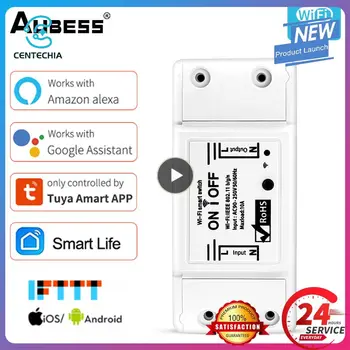 Aubess 10A Smart Switch WiFi/ZigBee САМ Breaker Безжичен интелигентен превключвател за Гласово управление Работи с Алекса Google Home Sasha Smart Life
