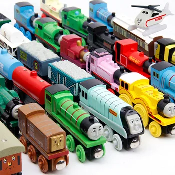 Нов Влак Emily Wood, магнитна модел на дървени влакове, играчка-автомобил, съвместима с имуществена песни Brio, железопътни Локомотиви, играчки за деца