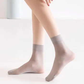 10 чифта Пролетно-лятната долните сращиваемых Прозрачни женски ултра тънки диша чорапи, дамски меки чорапи, Кадифе, Коприна чорапи, нескользящие
