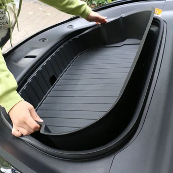 Новост За предния багажник на автомобил Tesla Model Y, Тава за авточасти, ABS Водоустойчива подплата за съхранение в багажника