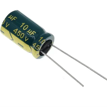 10 бр./лот Алуминиеви електролитни кондензатори 10 icf 450 10* 17 мм frekuensi tinggi Бразда електролитни кондензатори