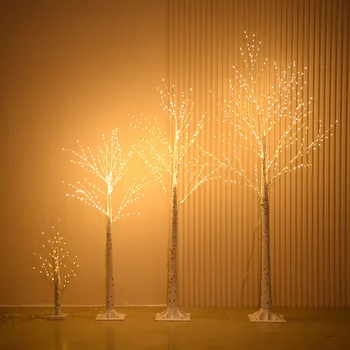 led имитация на бреза флуоресцентни коледни светлини Коледна декорация на дома, градински ландшафт светлини