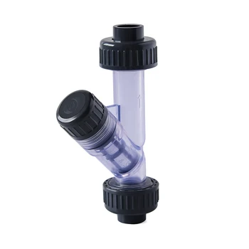 1БР 20 ~ 63 мм Индустриален Химически висококачествен филтър от PVC Y-тип Адаптер за аквариумного резервоара, Филтри за напояване на градината, Водопроводни тръби