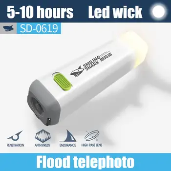 Led фенерче, която се презарежда чрез USB 1200 mah, аварийни светлини, водоустойчив 300лм за нощен риболов, Енергоспестяващи аксесоари за градината и туризъм