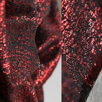 Двустранен лъскава жаккардовая плат, здрава форма Силует, дизайнерски текстилни тъкани