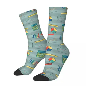Реколта мъжки чорапи с математически модел, Математика, Унисекс, Новост, Безшевни чорапи с принтом Happy Crew, подарък